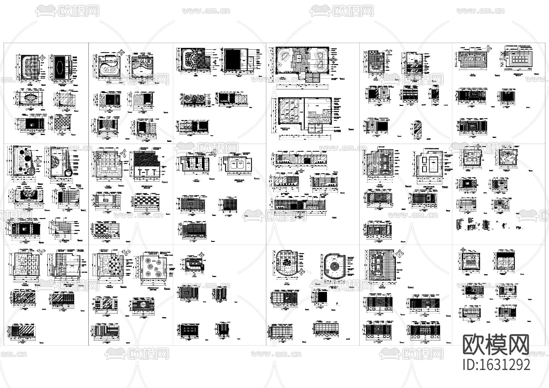 标准KTV包厢cad施工图下载