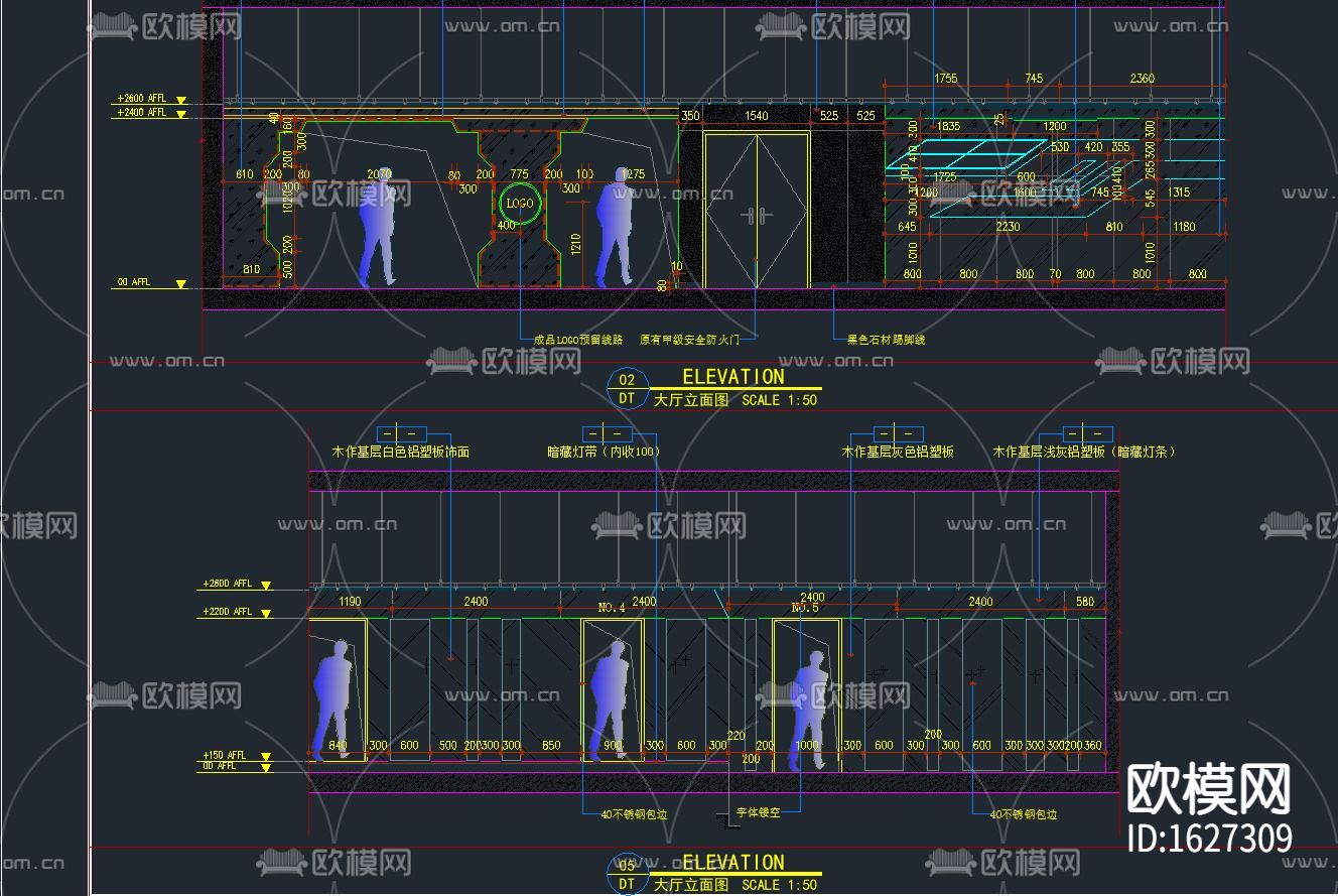网吧cad施工图下载（渲染图2）