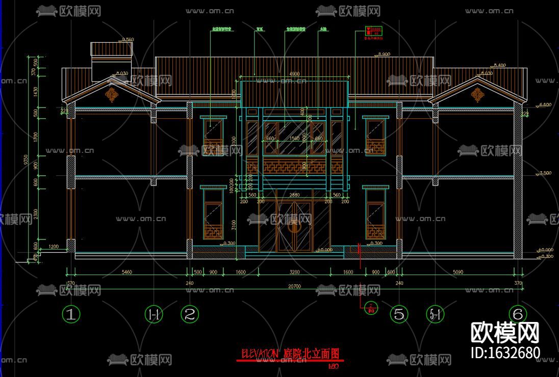 四合院室内外建筑下载（渲染图4）