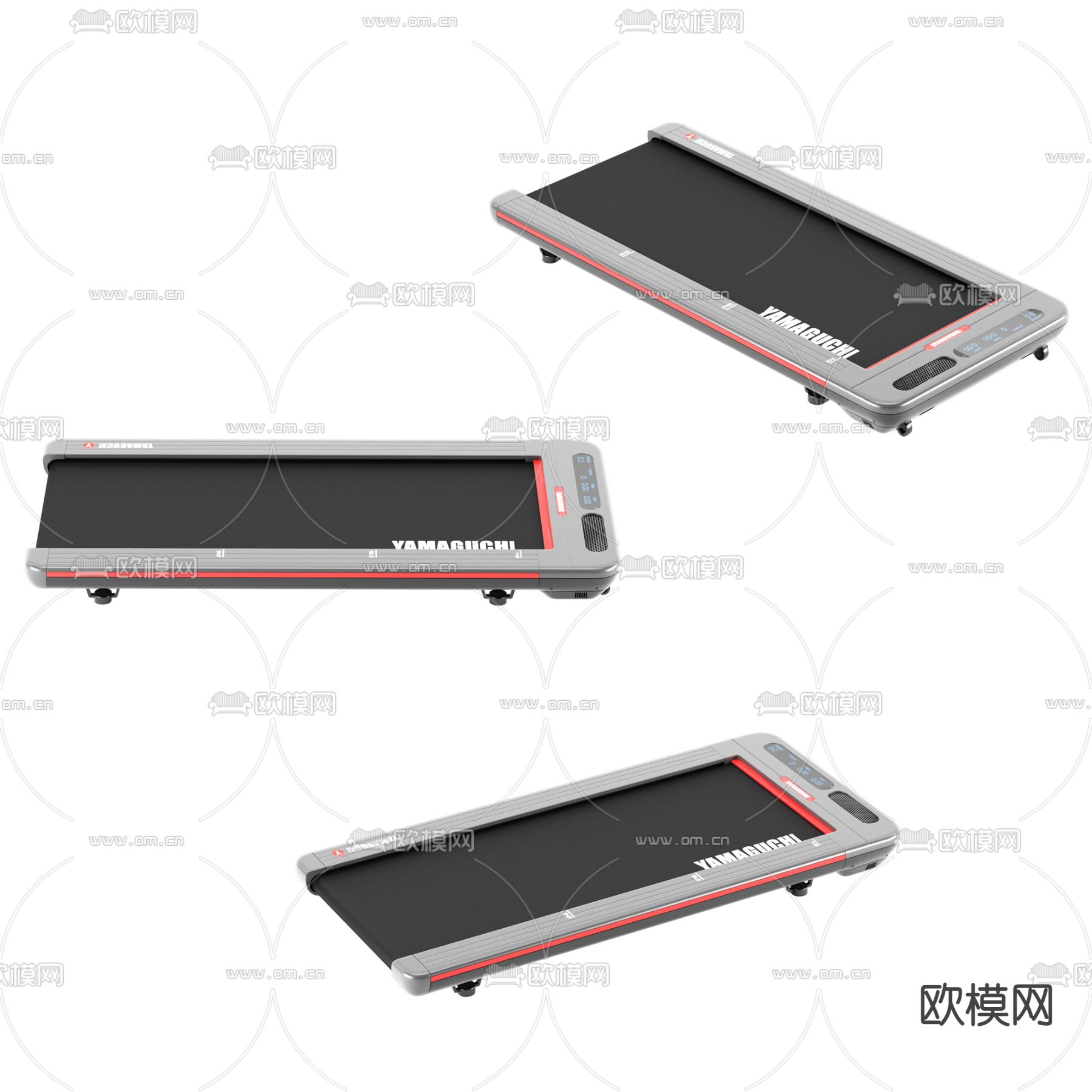现代跑步机健身器材3d模型