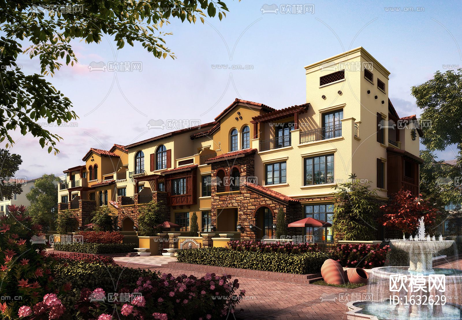 地中海别墅下载（渲染图1）
