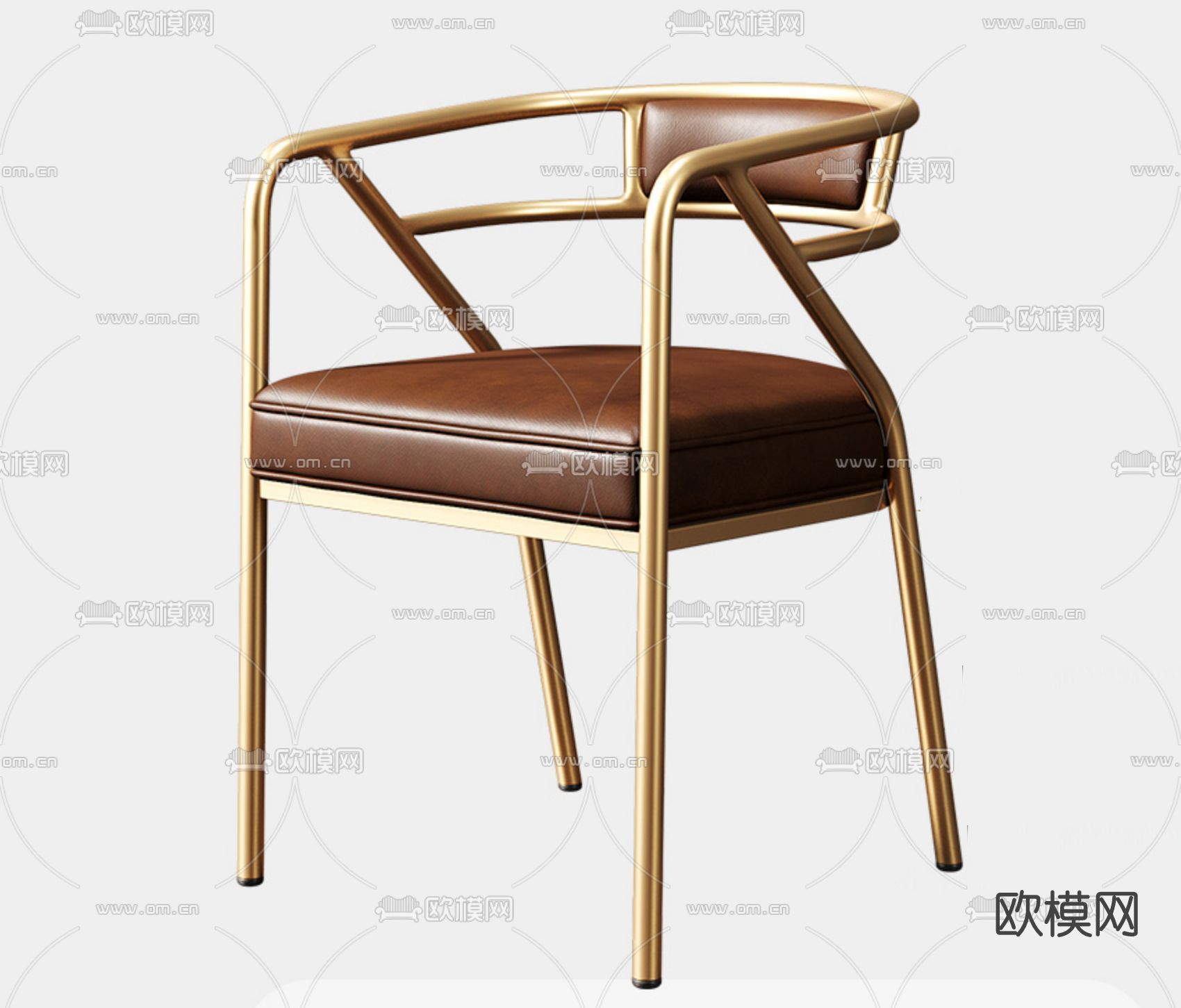 现代轻奢餐椅单椅3d模型下载