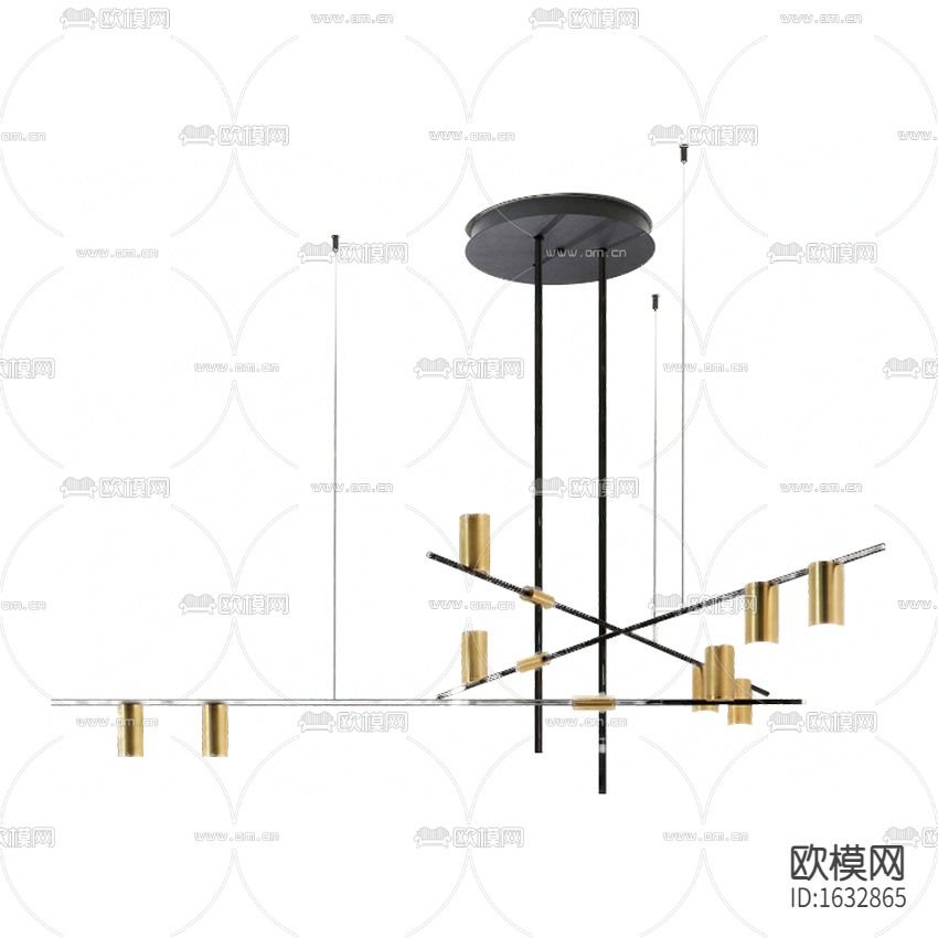北欧轻奢金属黄铜吊灯