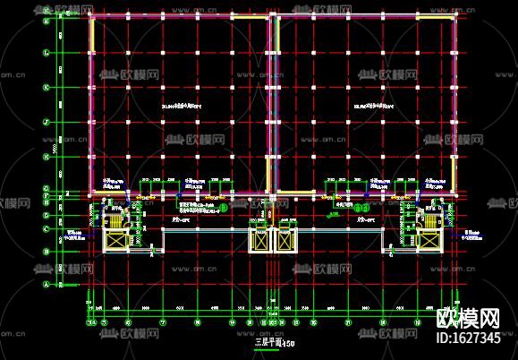 储备冷冻库建筑cad施工图下载（渲染图4）