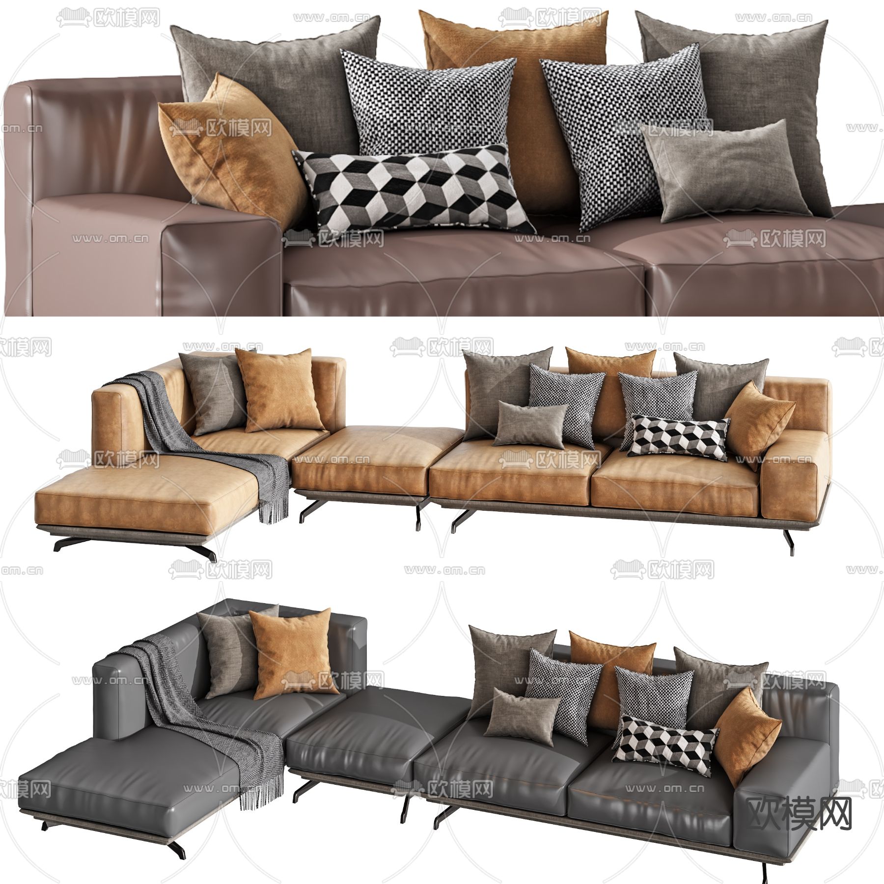 Ditre Italia 转角多人沙发3d模型下载