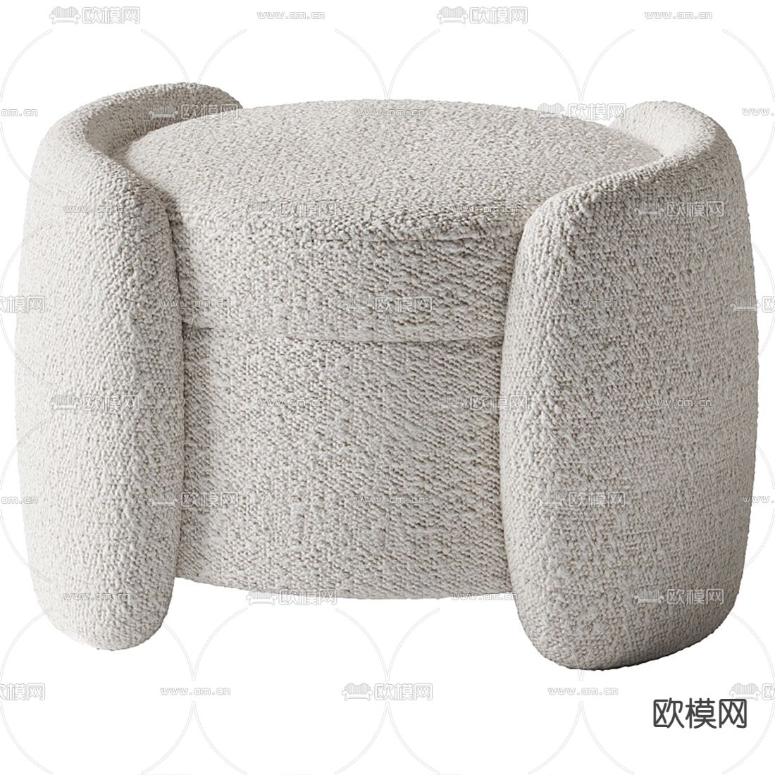现代布艺凳子3d模型