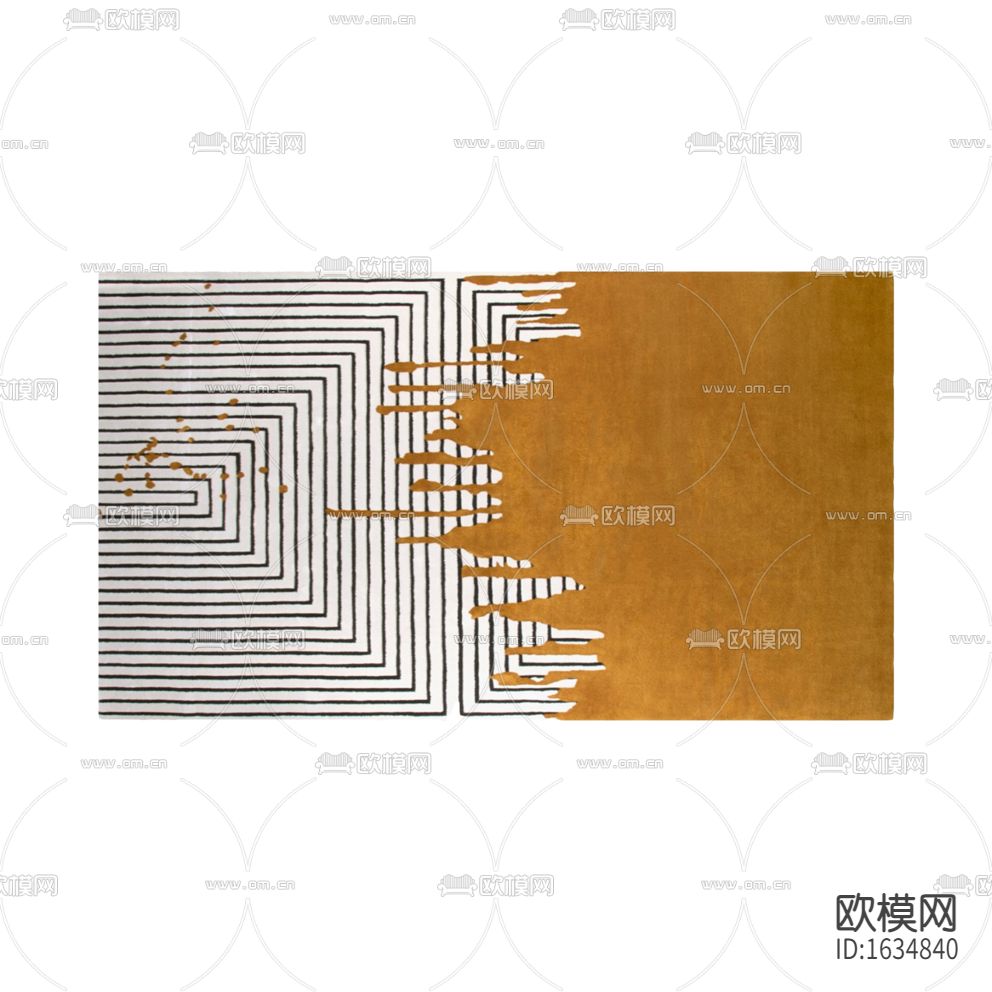 现代创意几何条纹色块布艺地毯下载