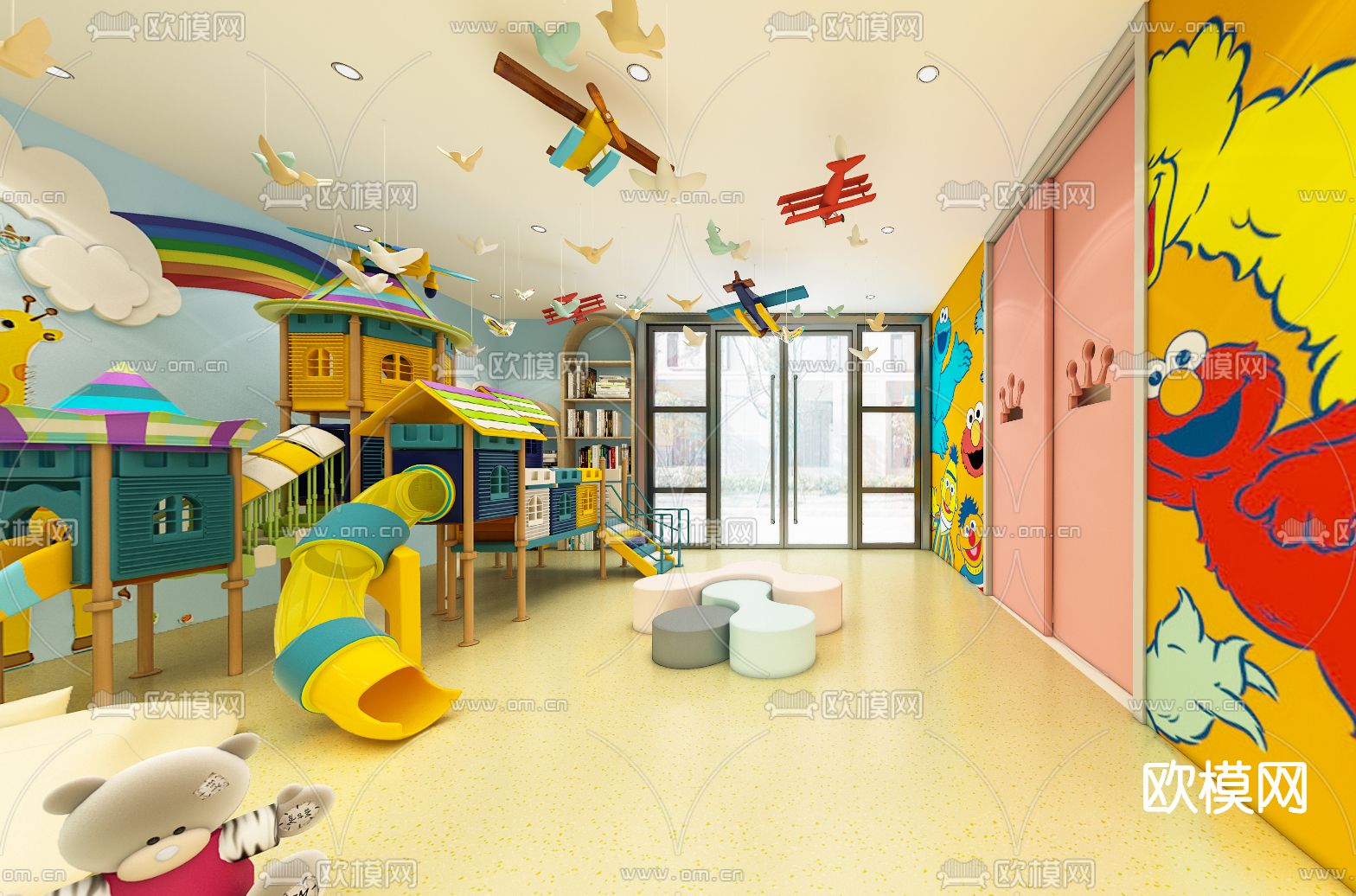 现代托儿早教园vr全景3d模型