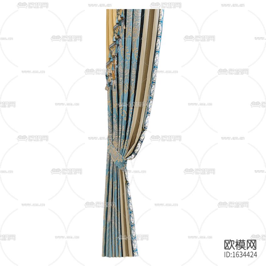 简欧古典绣花布艺遮光窗帘下载