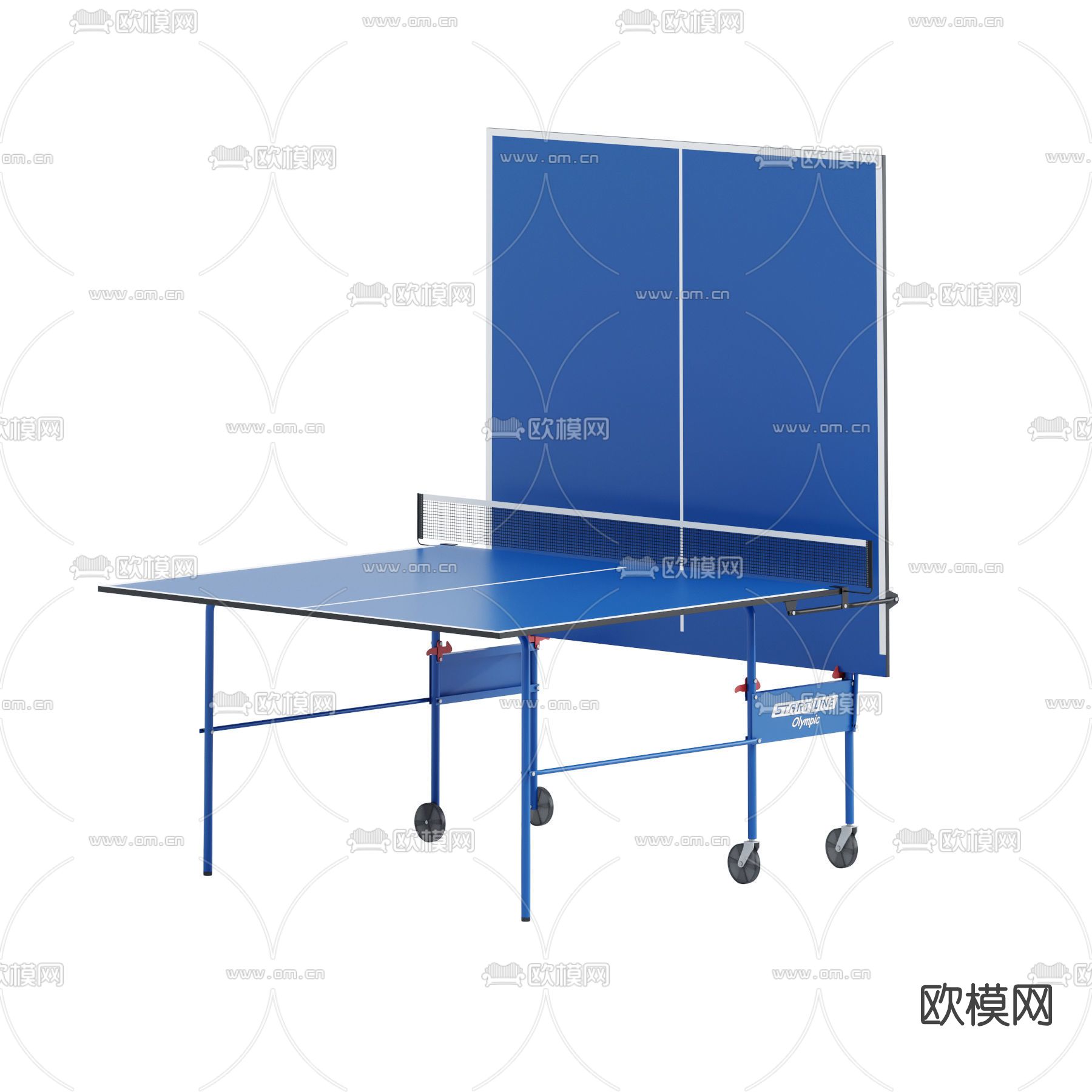 现代乒乓球桌3d模型下载（渲染图2）