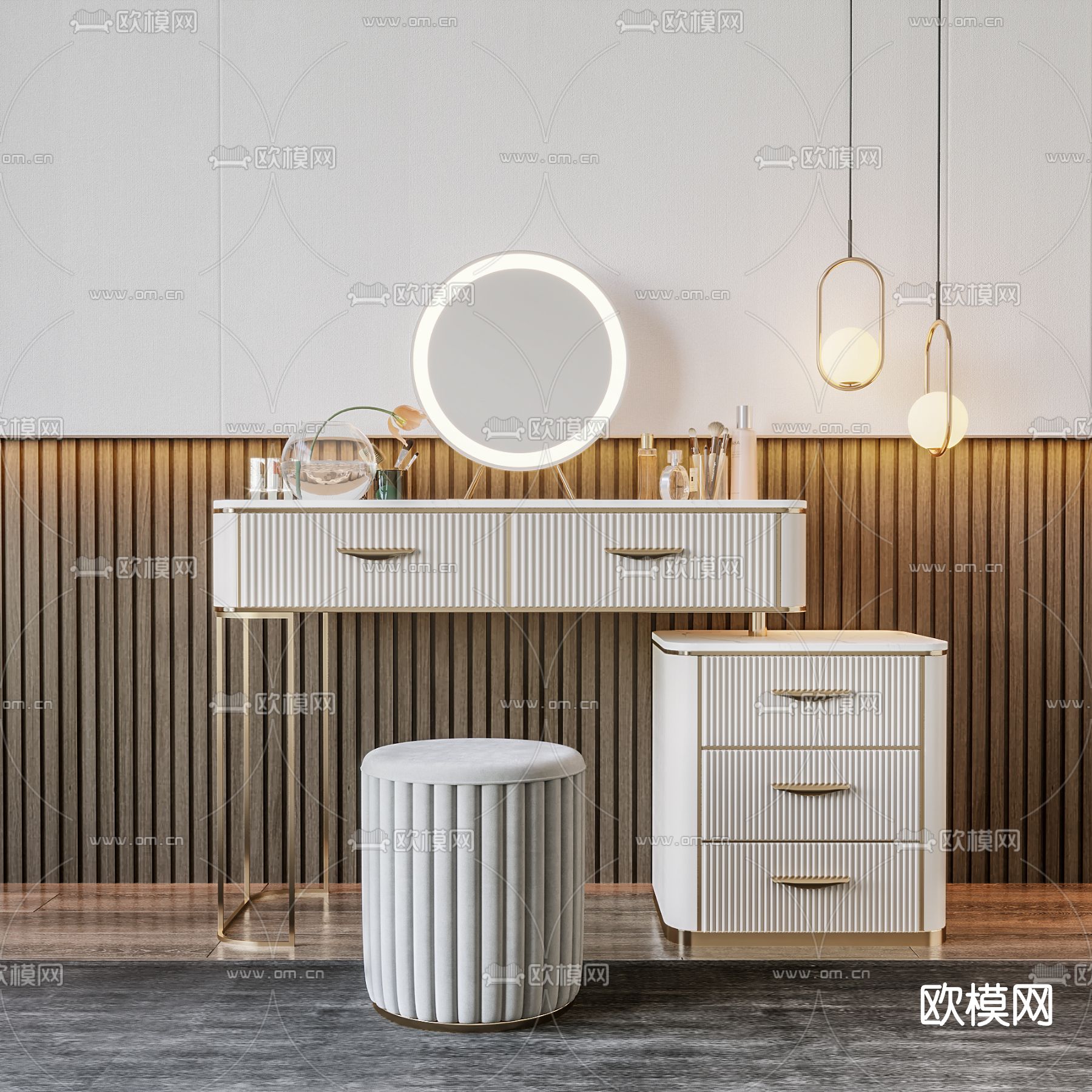 现代梳妆台3d模型