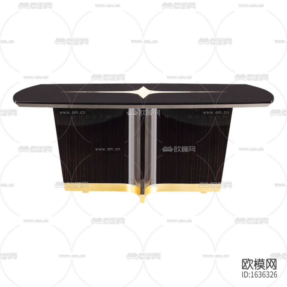 现代轻奢木饰面板实木不锈钢餐桌下载