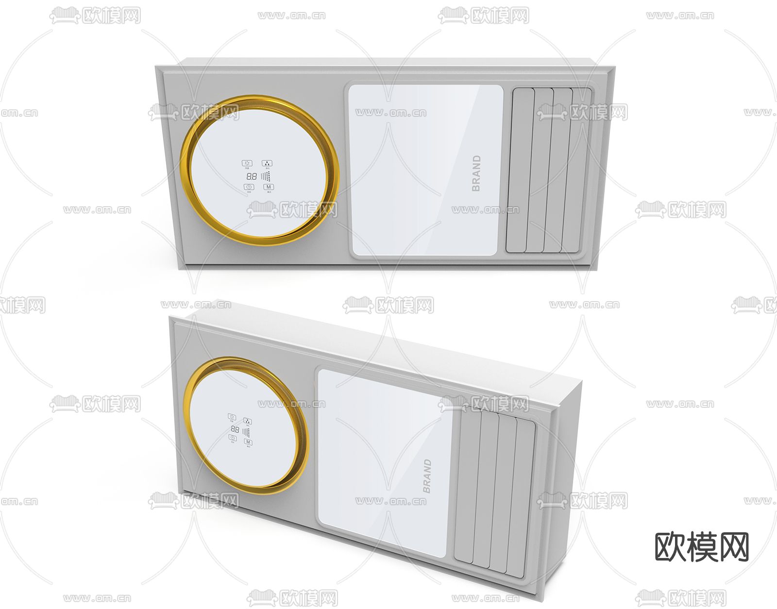 现代吸顶式空气净化机3d模型