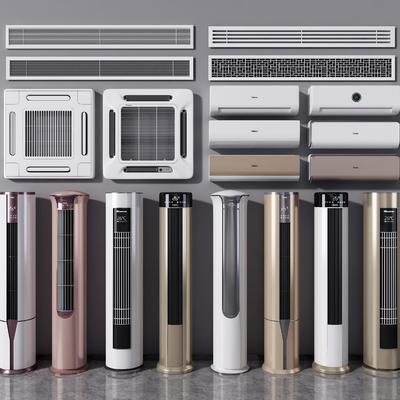  现代中央空调su模型 