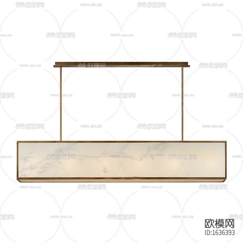 新中式禅意不锈钢树影吊灯下载