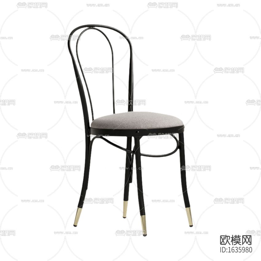 北欧简约创意金属布艺餐椅