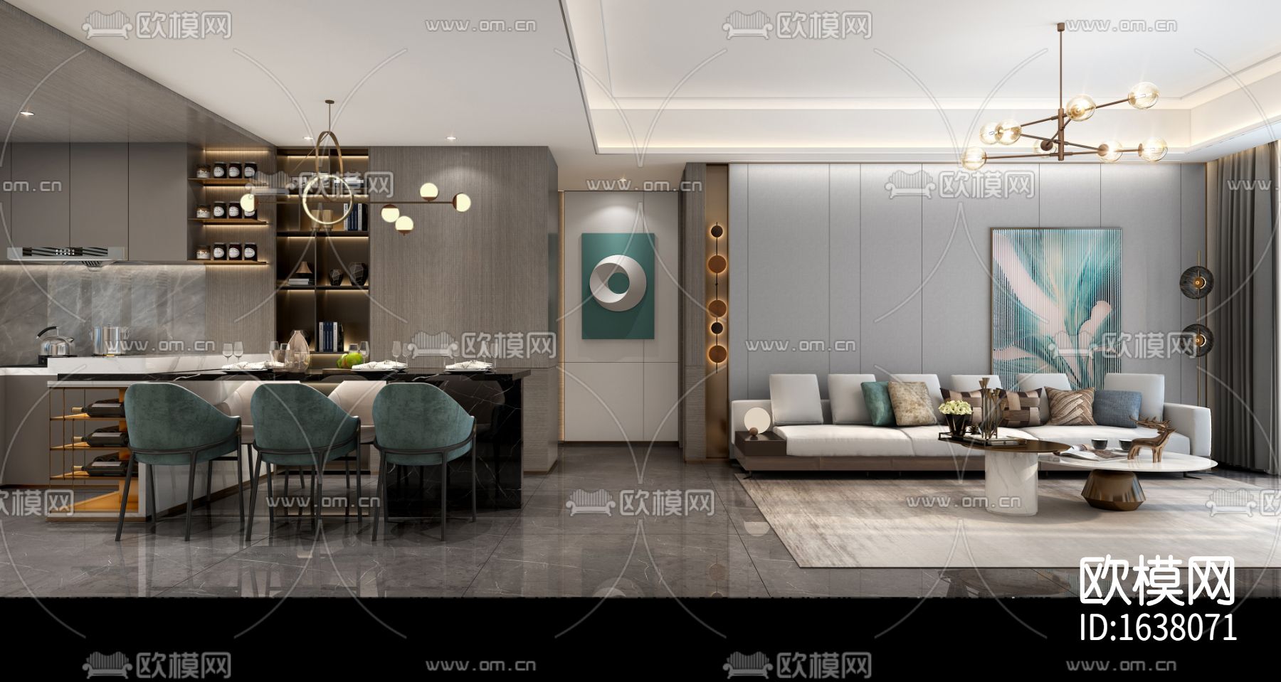 家装CAD施工图下载（渲染图4）