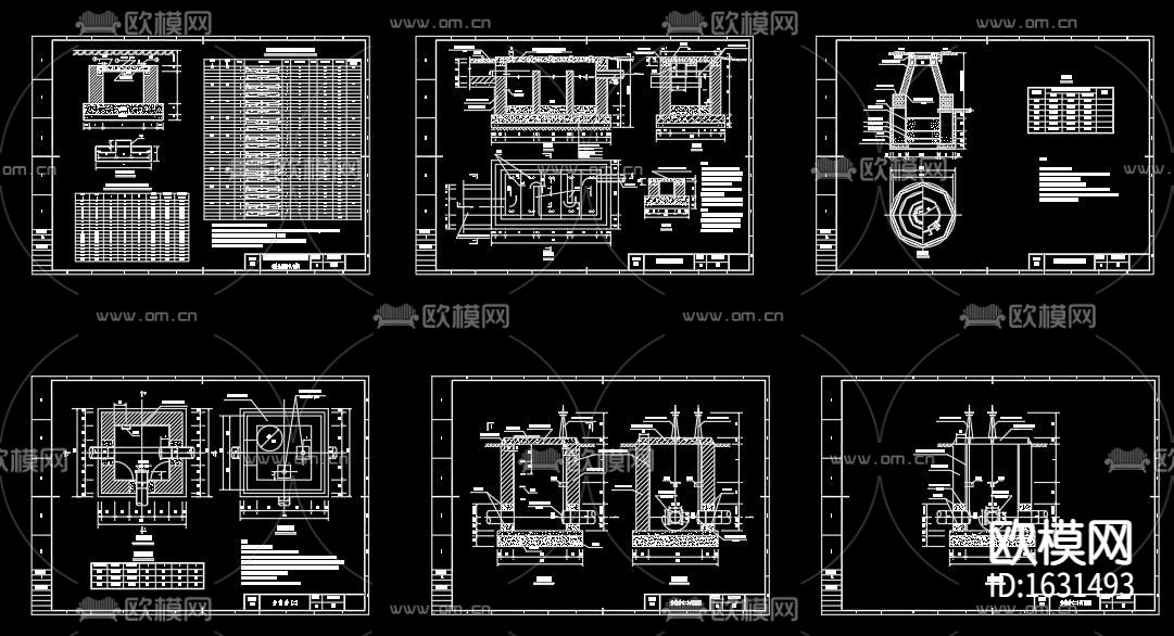 给排水通用图集cad施工图下载（渲染图10）