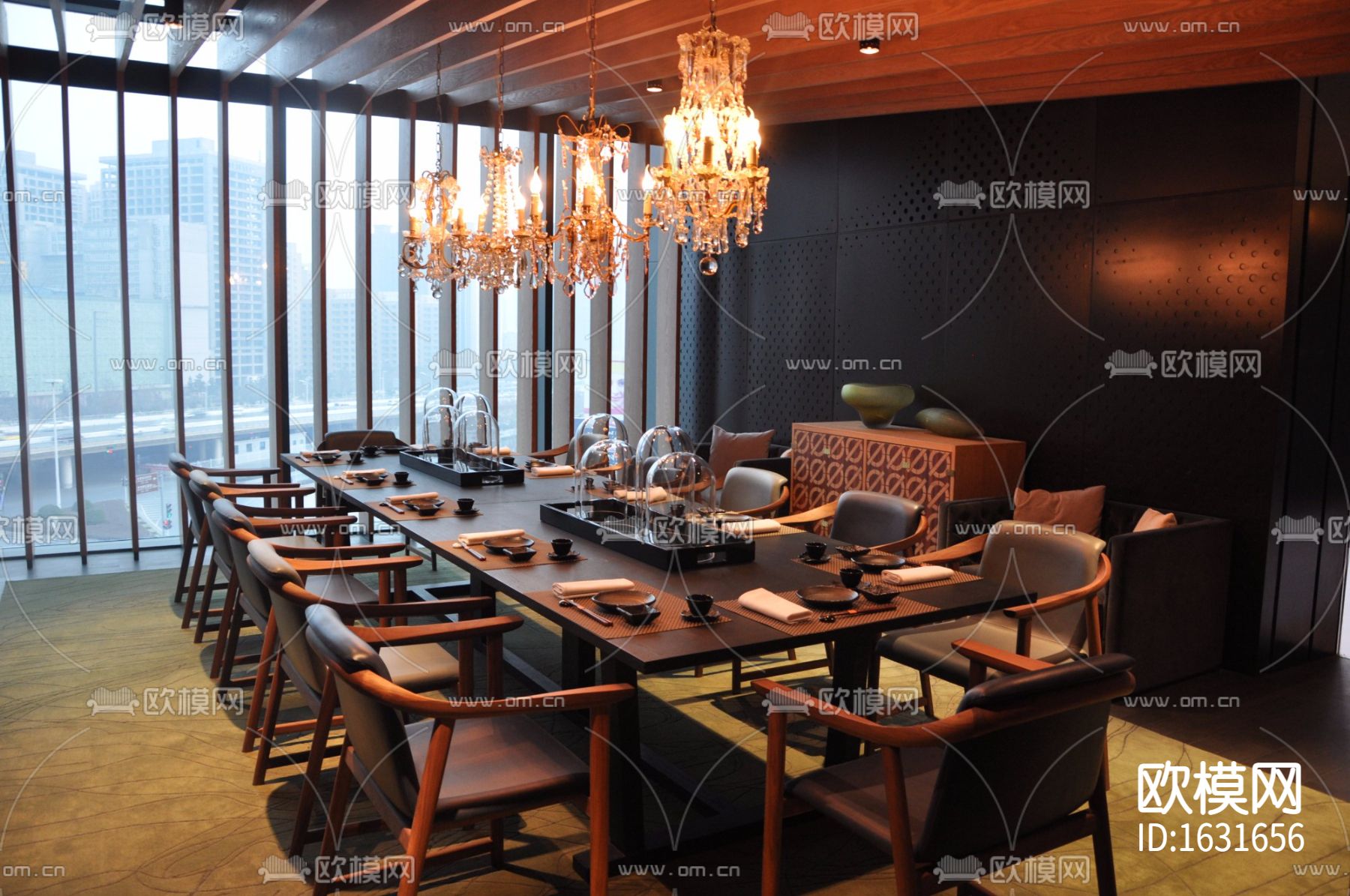 日本餐厅cad施工图下载（渲染图4）