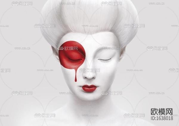 现代轻奢人像摄影装饰画下载