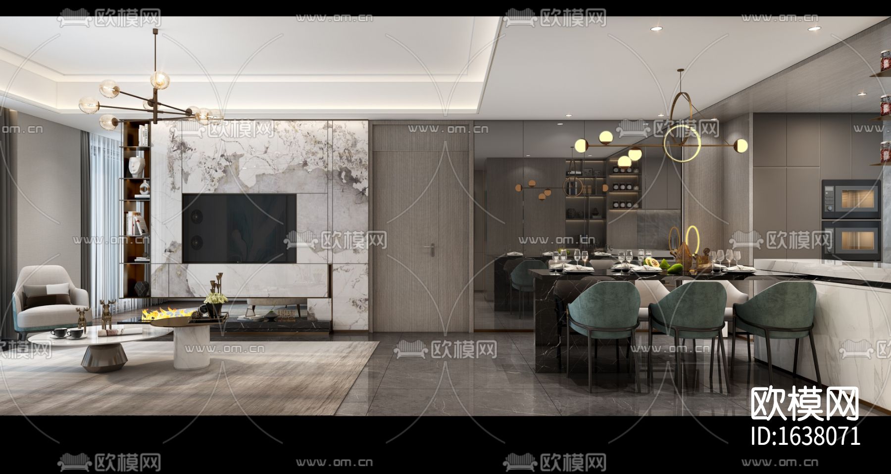 家装CAD施工图下载（渲染图5）