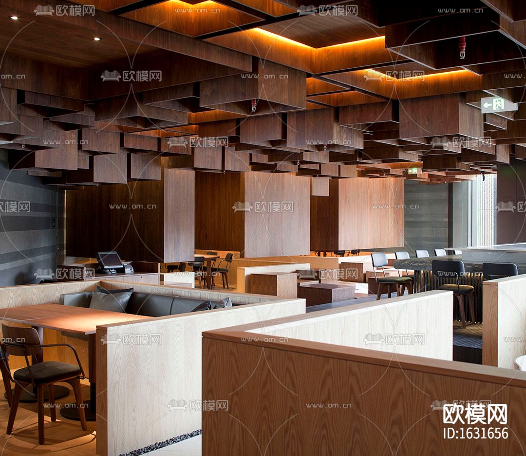 日本餐厅cad施工图下载（渲染图1）