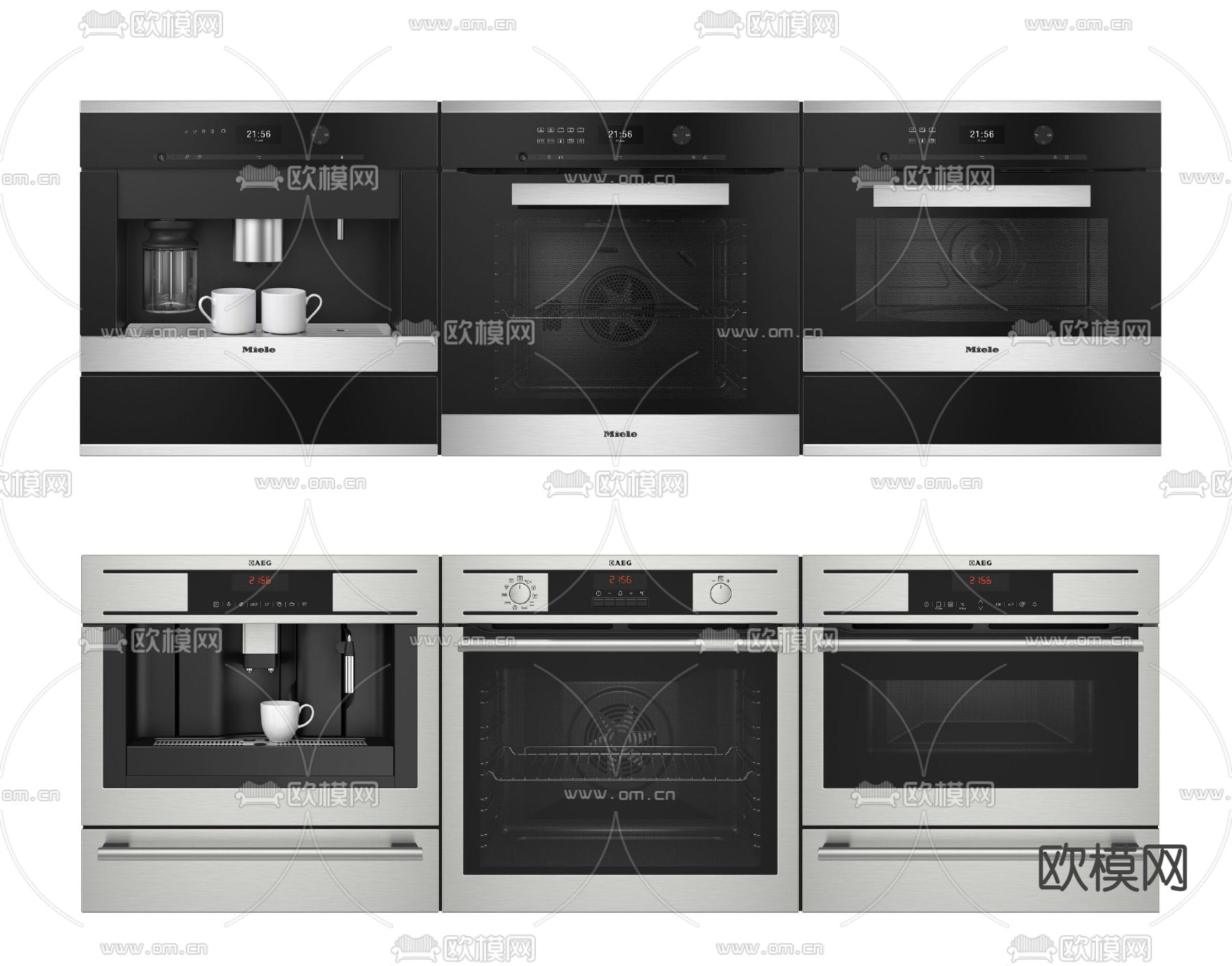 现代咖啡机烤箱3d模型下载