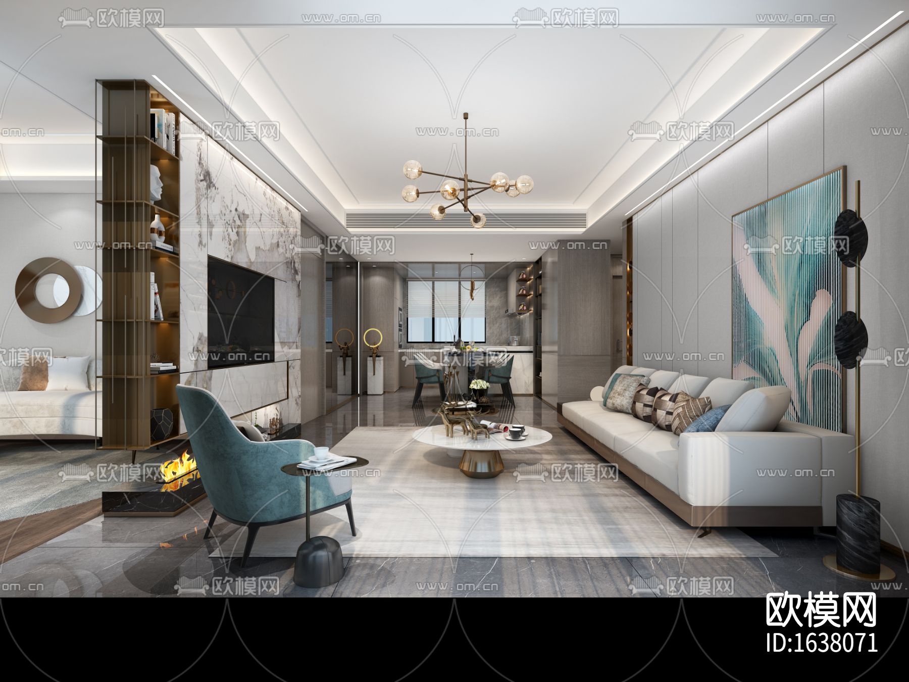 家装CAD施工图下载（渲染图6）