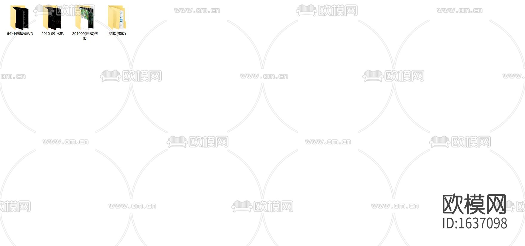 6个中式庭院景观cad施工图下载（渲染图1）