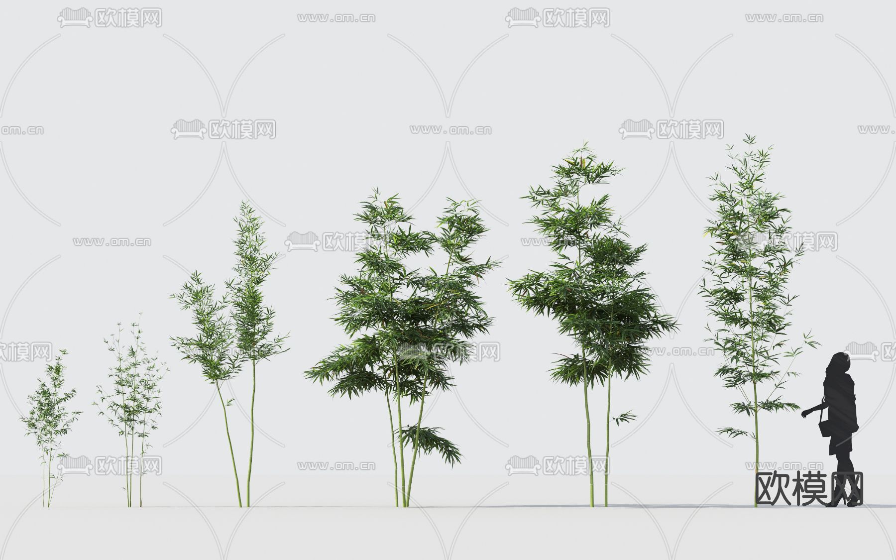 现代竹子3d模型下载