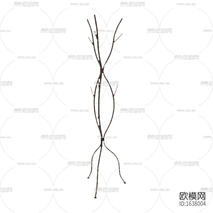 北欧简约仿干支铁艺衣帽架