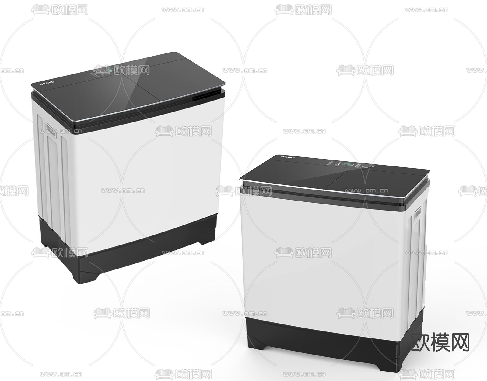 现代双桶洗衣机3d模型