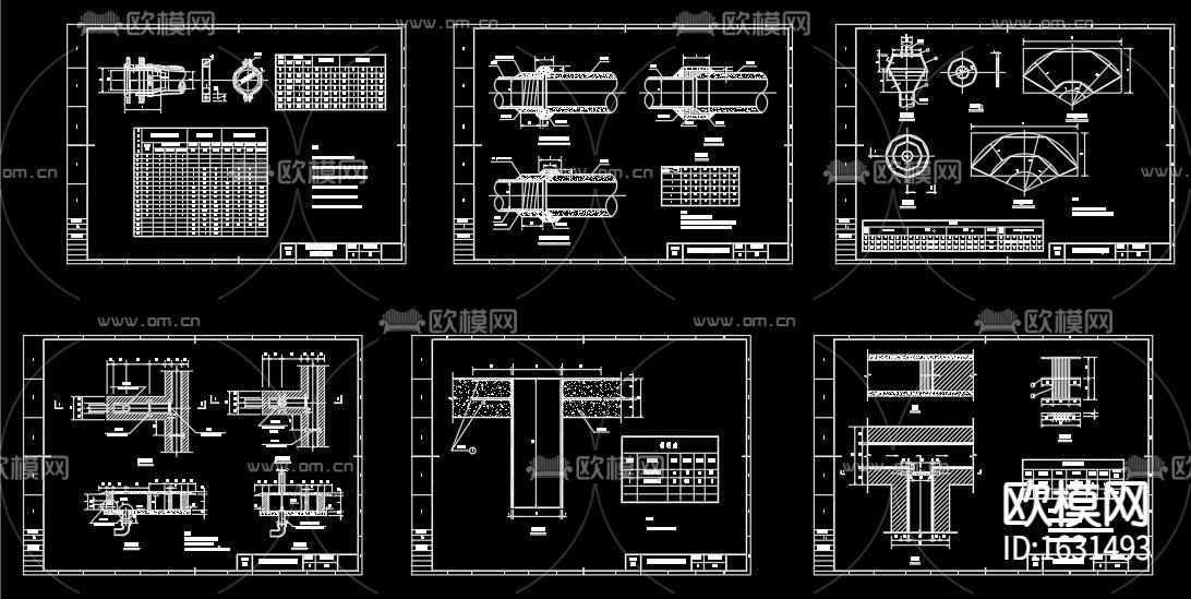 给排水通用图集cad施工图下载（渲染图7）