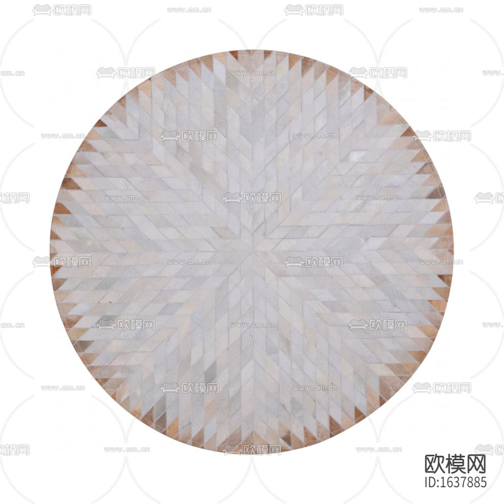 现代简约创意几何布艺圆形地毯下载