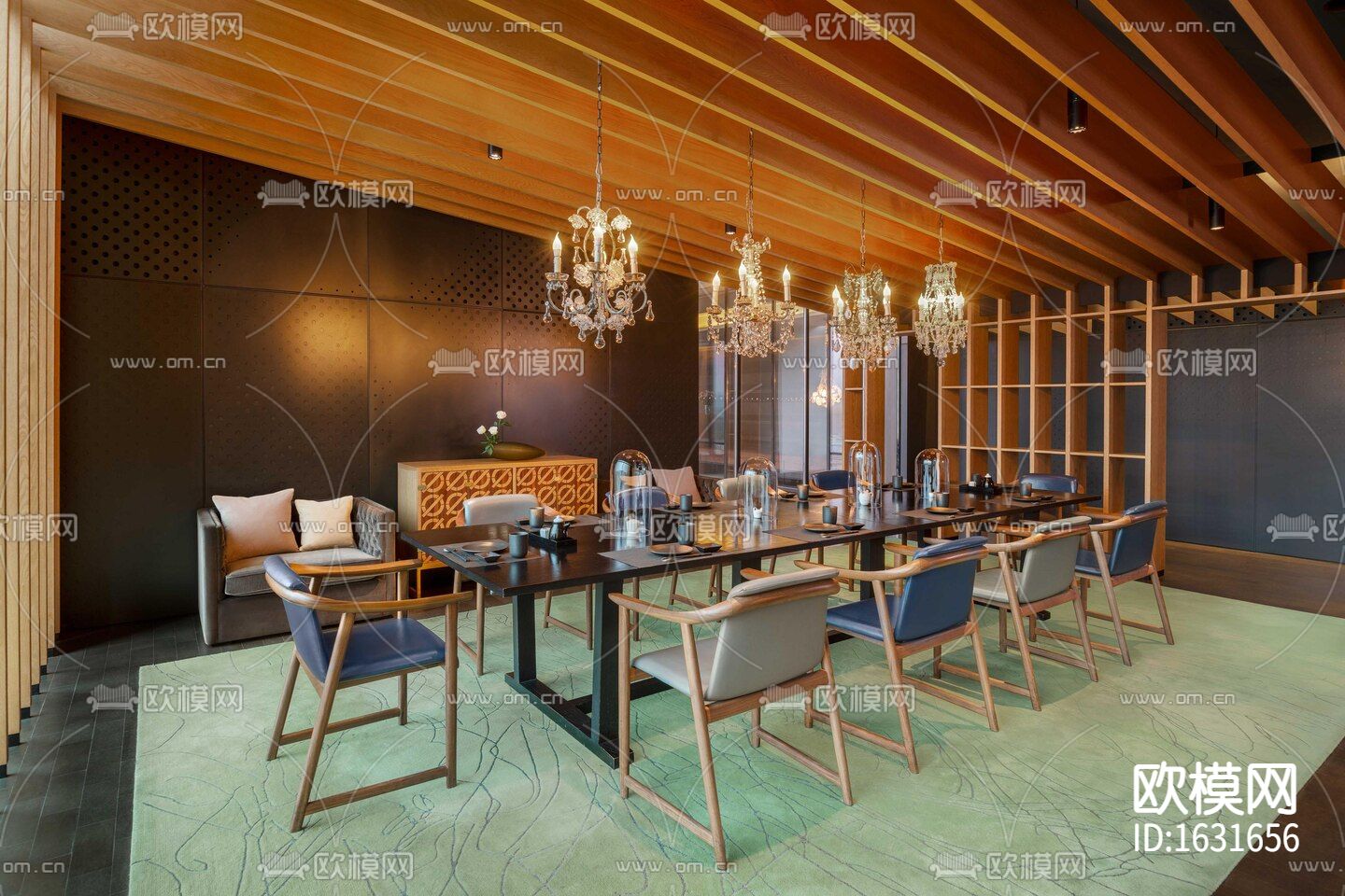 日本餐厅cad施工图下载（渲染图2）