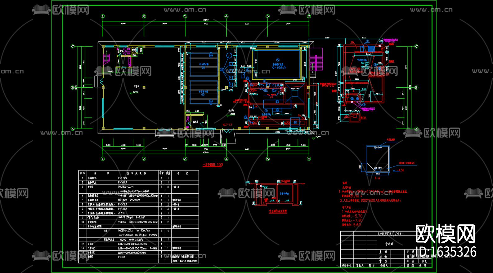 工业中水站施工图下载（渲染图2）