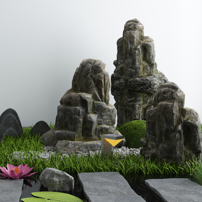 景观假山小品3d模型