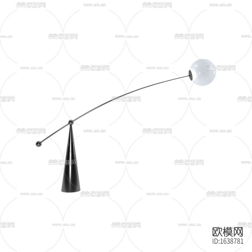 现代极简金属玻璃落地灯钓鱼灯