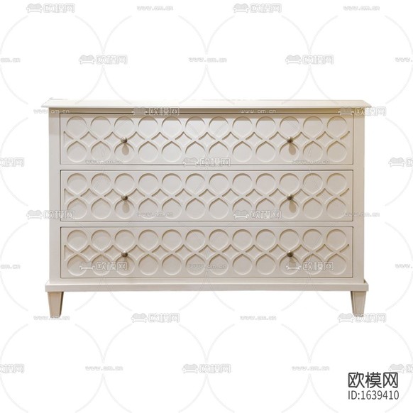 簡(jiǎn)歐創(chuàng)意白色實(shí)木雕花邊柜下載