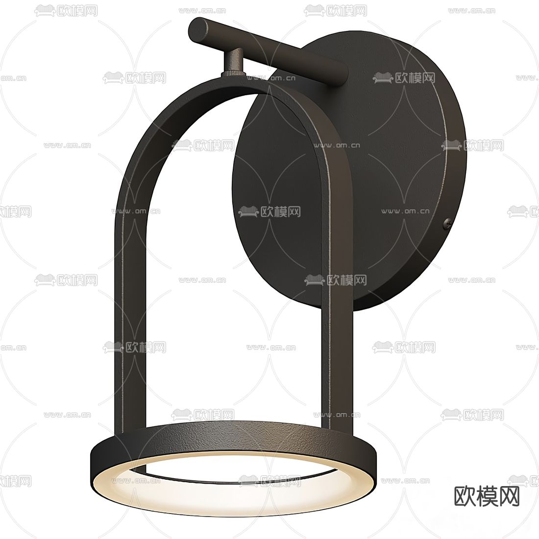 工业风金属壁灯3d模型下载
