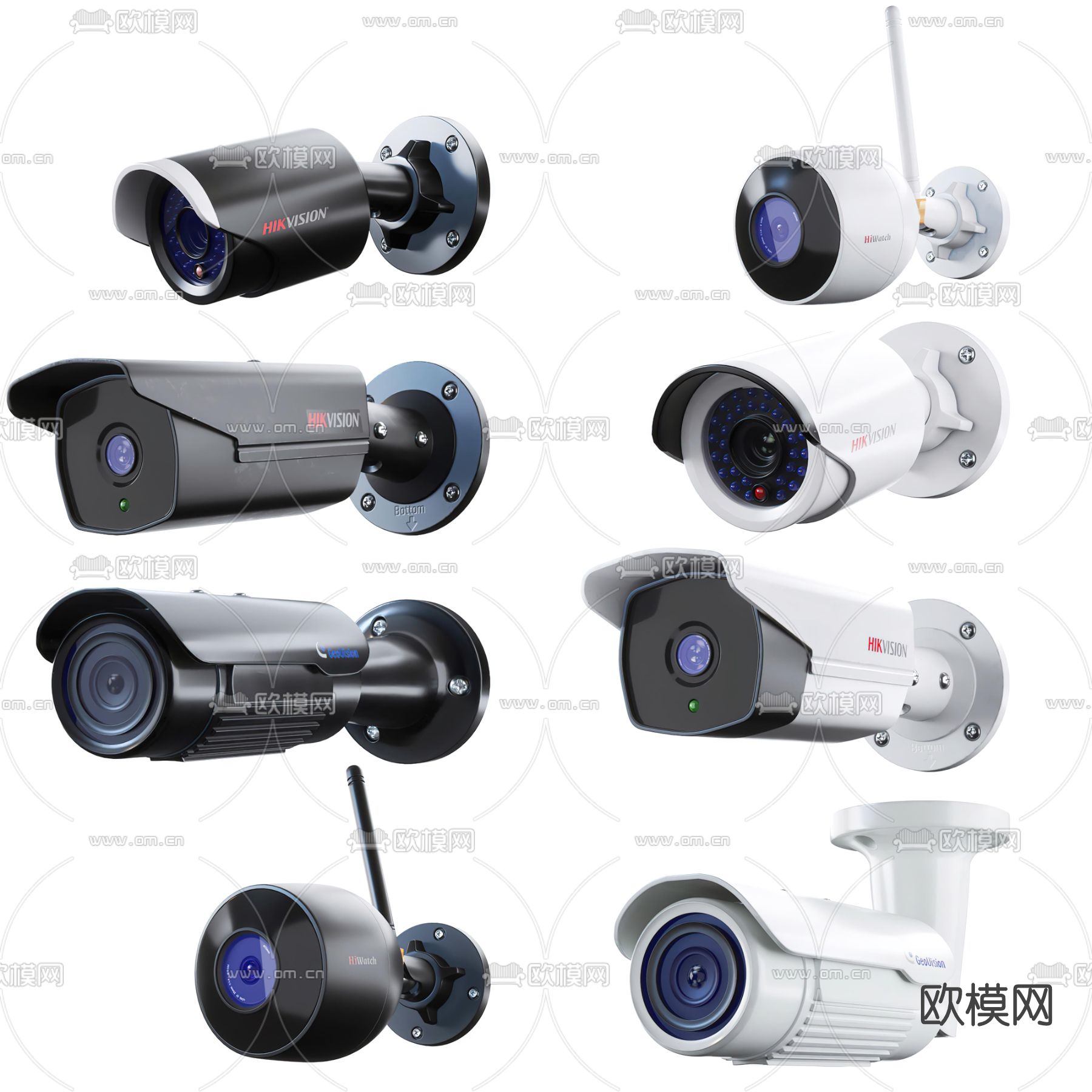 现代监控摄像头3d模型下载