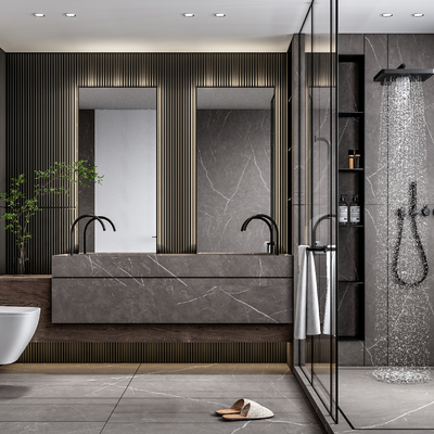 现代卫生间浴室su模型