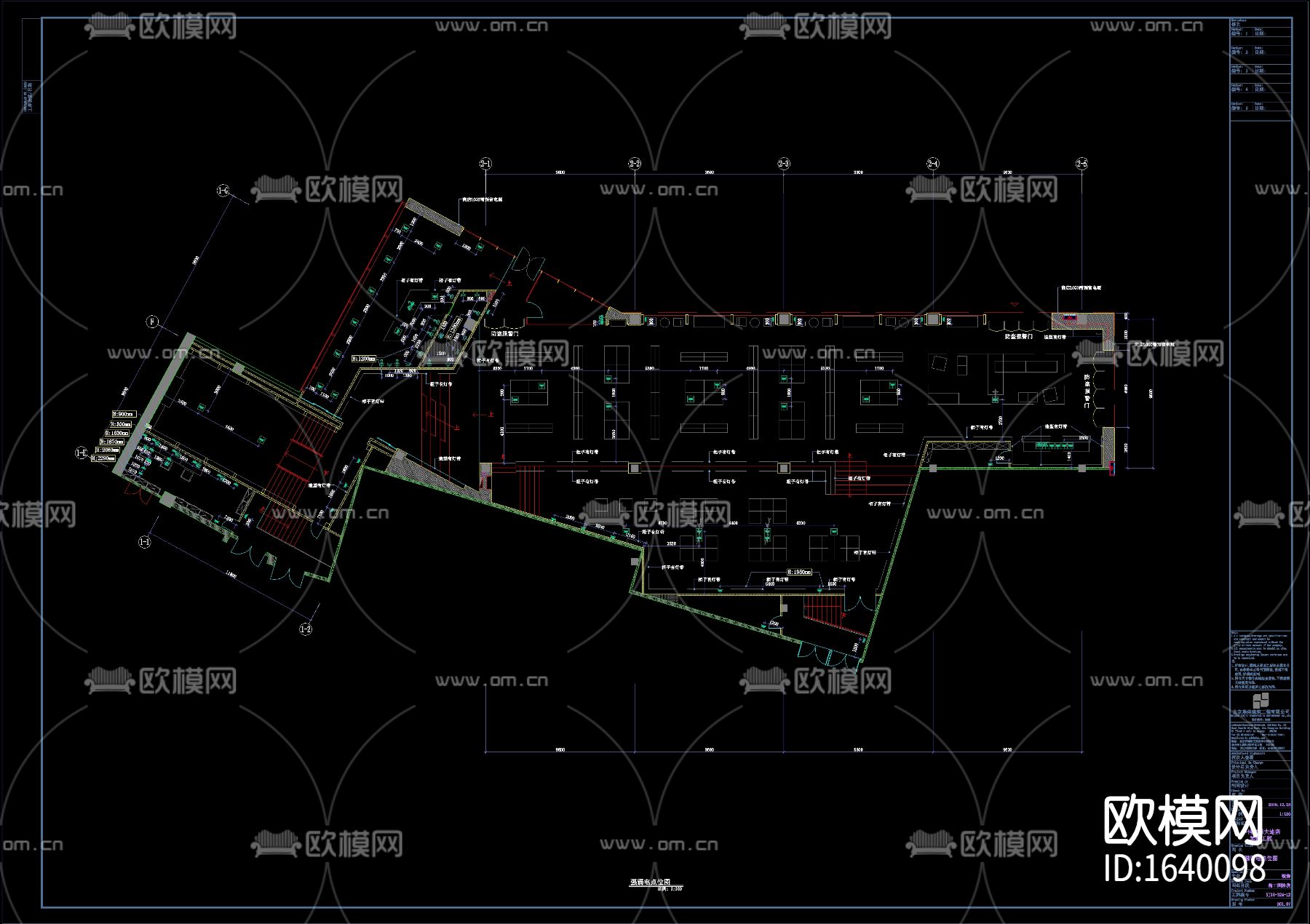 精品书店cad施工图下载（渲染图8）