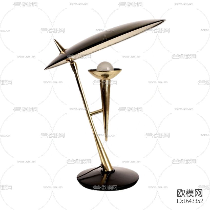 现代轻奢创意不锈钢台灯下载