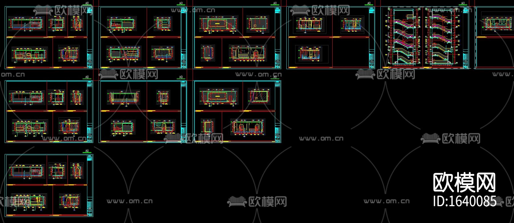 幼儿园室内cad施工图下载（渲染图1）