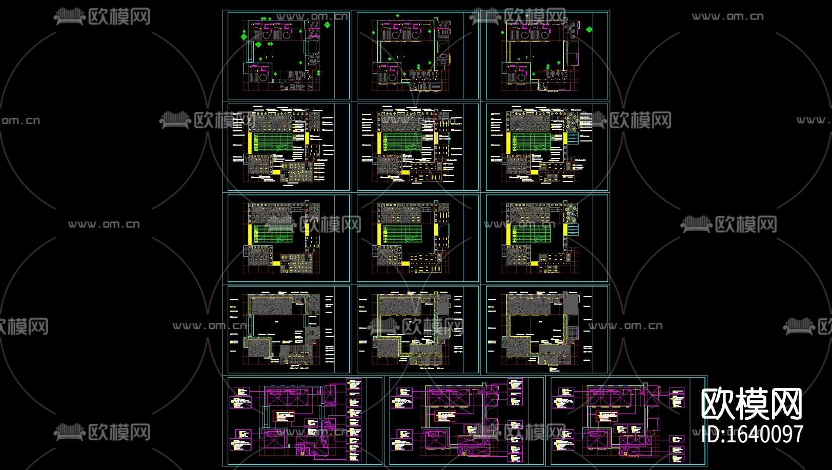 幼儿园室内cad施工图下载（渲染图1）