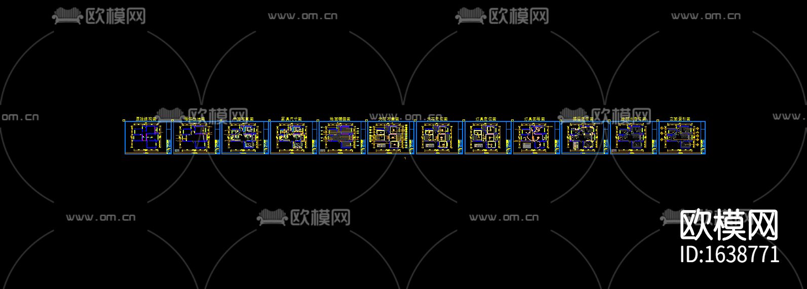 家装全套cad施工图下载（渲染图1）