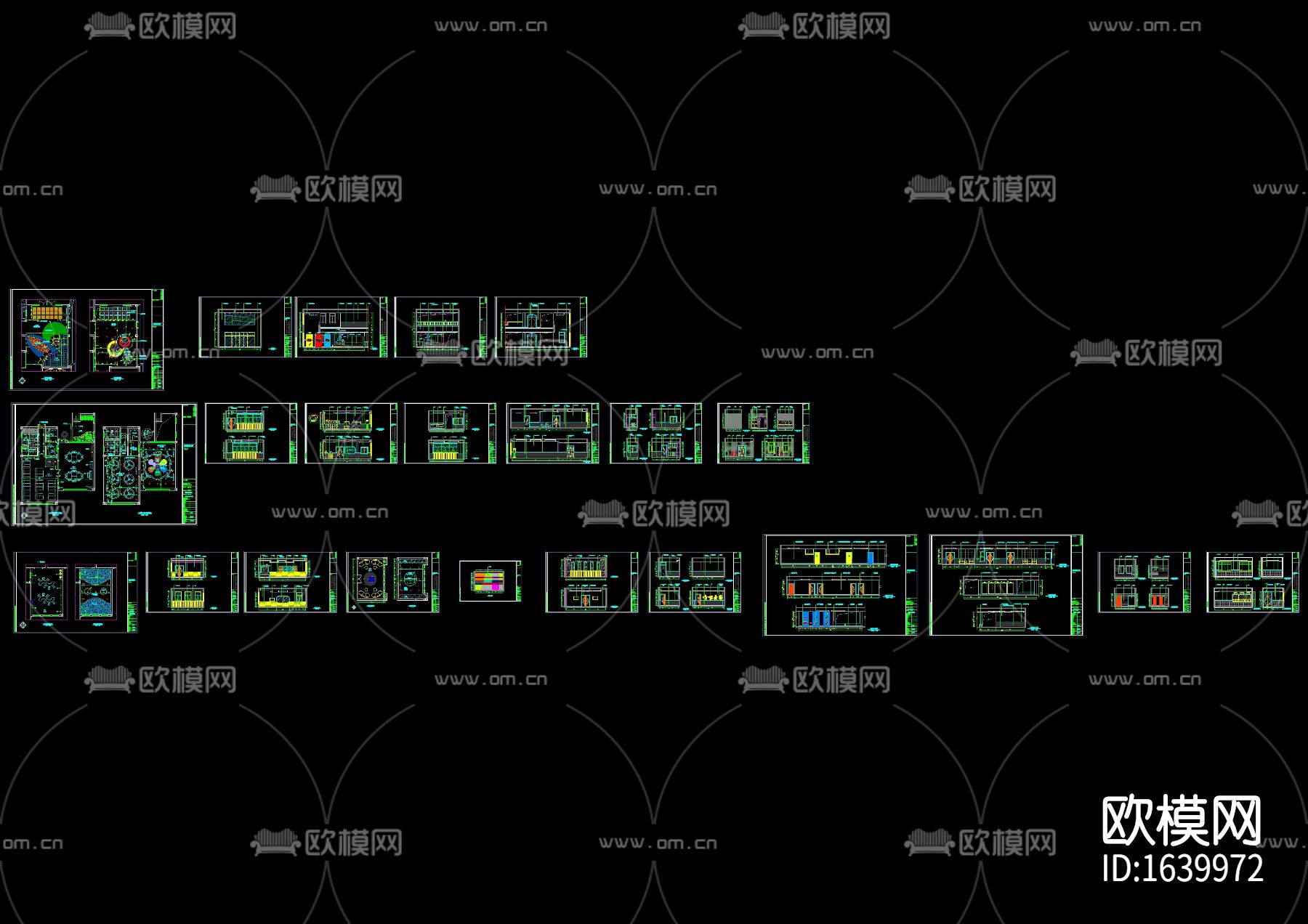 幼儿园室内cad施工图下载（渲染图3）