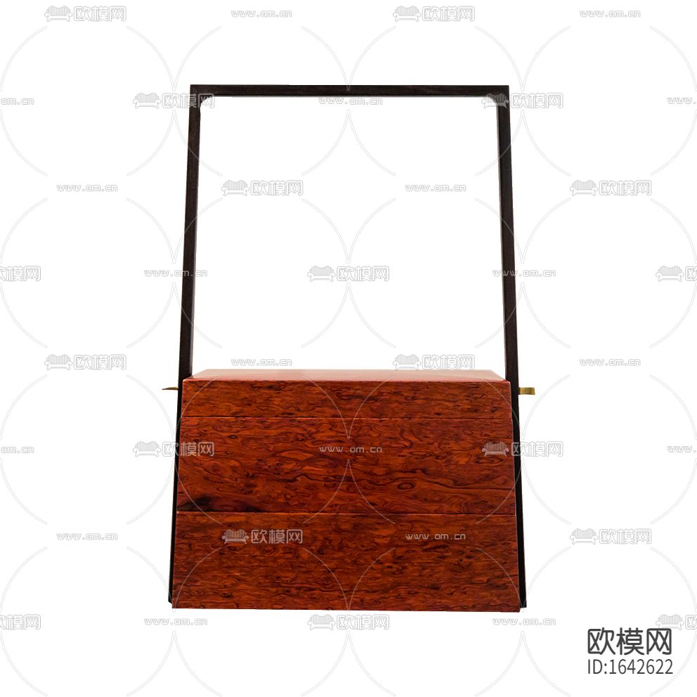 新中式简约禅意实木手提收纳盒