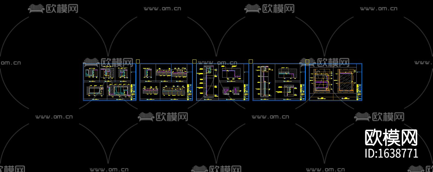 家装全套cad施工图下载（渲染图3）